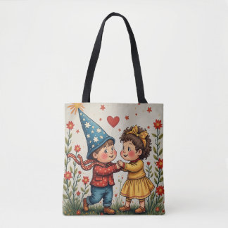 Happy Christmas Angel Boy Girl Gift Canvas tas