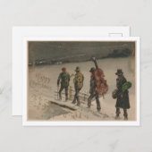 Happy Christmas Band met instrumenten Briefkaart (Voorkant / Achterkant)