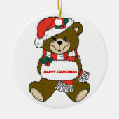 Happy Christmas-Beer Keramisch Ornament (Voorkant)