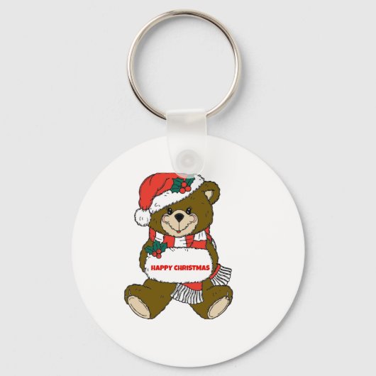 Happy Christmas-Beer Sleutelhanger (Voorkant)