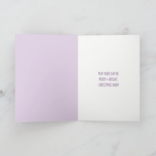 Happy Christmas Birthday Deer Kaart (Binnen)