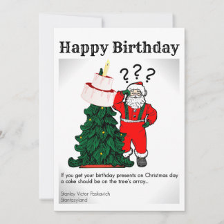 Happy Christmas Birthday Design Kaart