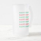 Happy Christmas Blank Matglas Bierpul (Voorkant rechts)