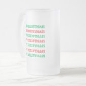 Happy Christmas Blank Matglas Bierpul (Voorkant links)