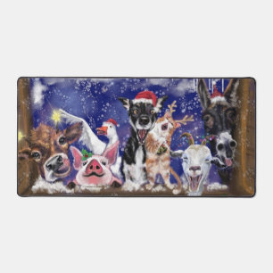 Happy Christmas Boerderij Animal Party Funny Bureaumat