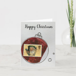 Happy Christmas Card - hand drawn ornament 2020-1 Bedankkaart