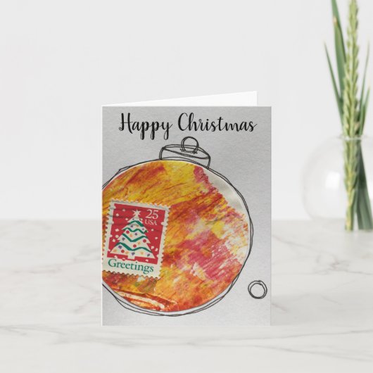 Happy Christmas Card - hand drawn ornament 2020-2 Bedankkaart (Voorkant)