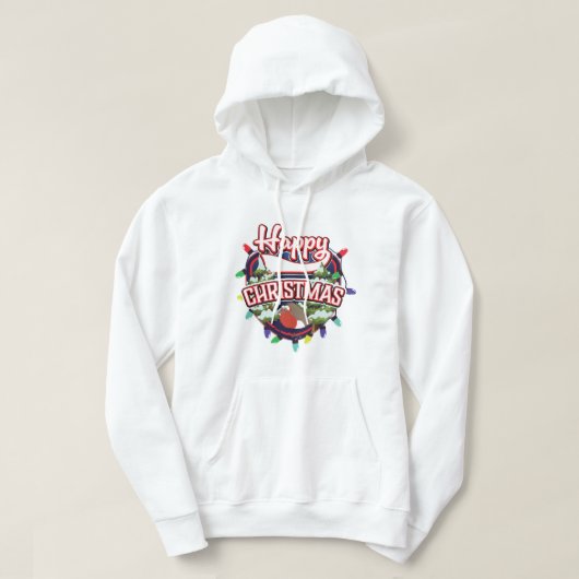 Happy Christmas cartoon logo Hoodie (Design voorkant)