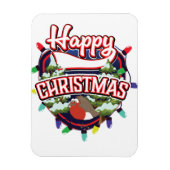 Happy Christmas cartoon logo Magneet (Verticaal)