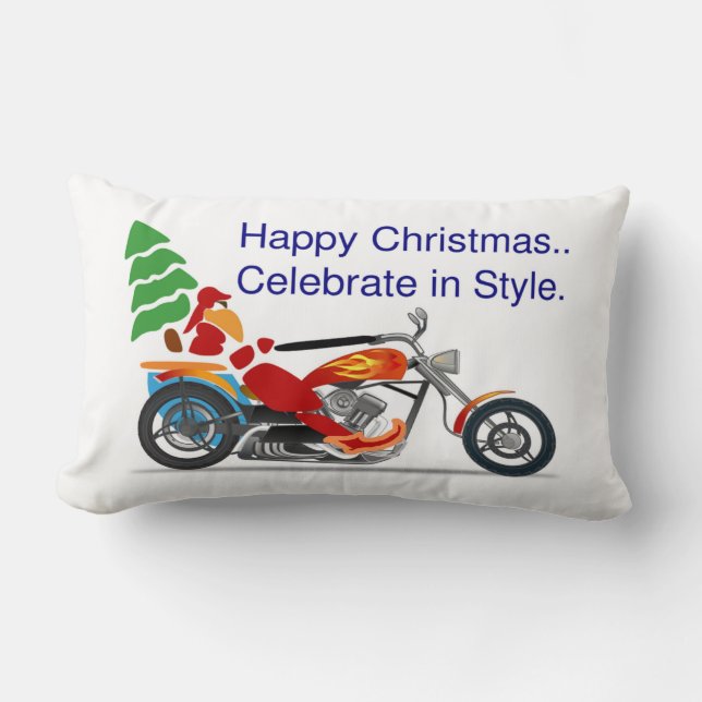 HAPPY CHRISTMAS, CELEBRAAT IN STIJLE LUMBAR PILLOW KUSSEN (Voorkant)