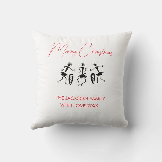 Happy Christmas Celebration Gooi Kussen (Achterkant)