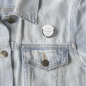 Happy Christmas Custom Foto Button & tekst Badge (In situ)