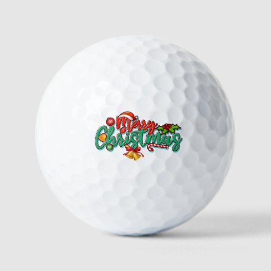 happy christmas day golfballen (Voorkant)