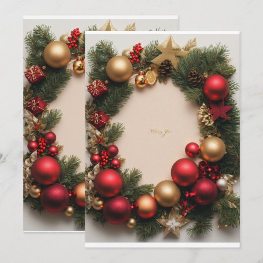 HAPPY CHRISTMAS DAY KAART (Voorkant / Achterkant)