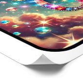 Happy Christmas: een met diamanten bezaaid hemelfe Poster (Hoek)