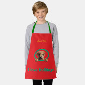 Happy Christmas Family-loviing Cutest Puppy  Apron Schort (Gedragen)