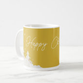 Happy Christmas – Festive Holiday Gold Mug Koffiemok (Voorkant links)