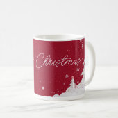 Happy Christmas – Festive Holiday Ruby Red Mug Koffiemok (Voorkant rechts)