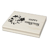 Happy Christmas Floral Rubber Stamp Rubberstempel (Stempel)