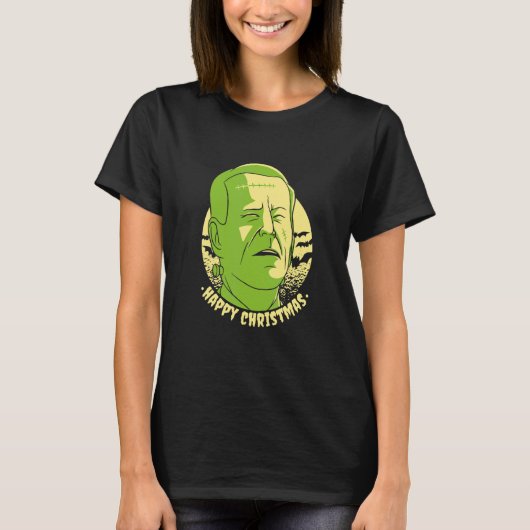 Happy Christmas Frankenstein T-shirt (Voorkant)