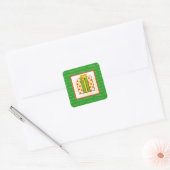 Happy Christmas Gift Box Vierkante Sticker (Envelop)
