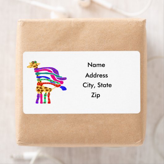Happy Christmas Giraffe Label (Insitu)