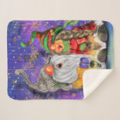 Happy Christmas Gnome Baby Sherpa Deken (Voorkant (horizontaal))