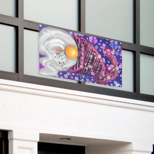 Happy Christmas Gnome Banner (Buitenkant Gebouw)