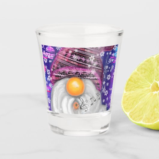 Happy Christmas Gnome Shot Glass Glas (Voorkant)