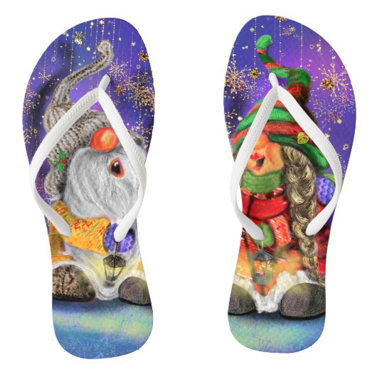 Happy Christmas Gnome Teenslippers (Voetbed)