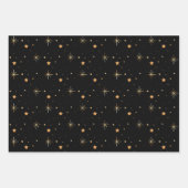 Happy Christmas goud en zwart inpakpapier (Voorkant 2)