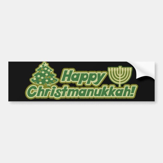 Happy Christmas hanukkah Kwanzaa Bumpersticker (Voorkant)