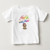 Happy Christmas Happy en gratis hond T-shirt (Voorkant)