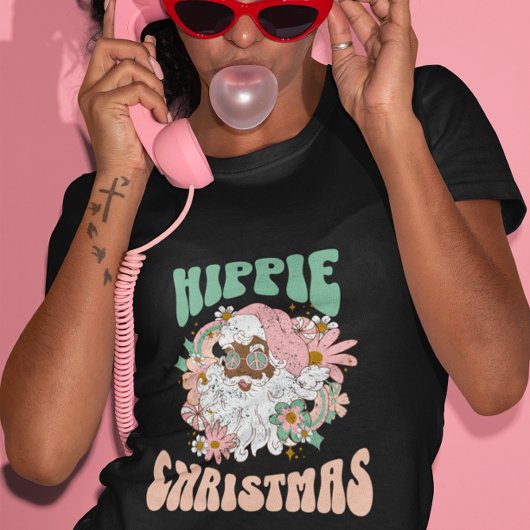Happy Christmas Hippie Kerstmis T-shirt