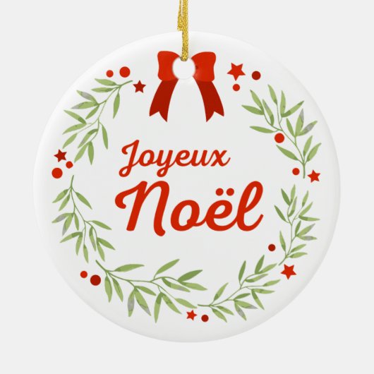 Happy Christmas Keramisch Ornament (Achterkant)