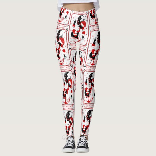 happy christmas krampus leggings (Voorkant)
