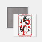 happy christmas krampus magneet (Voorkant / Achterkant)