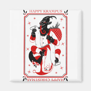 happy christmas krampus magneet