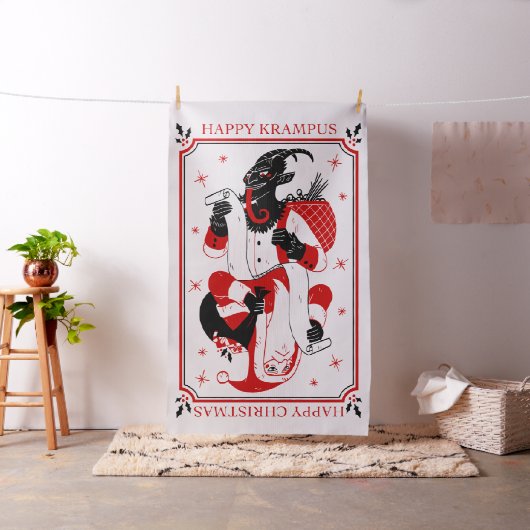 happy christmas krampus stof (Voorbeeld)