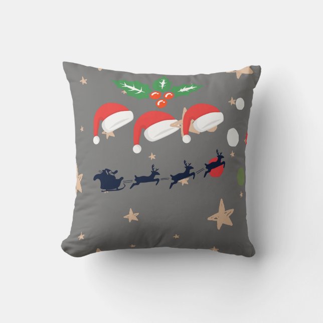 happy christmas kussen (Voorkant)