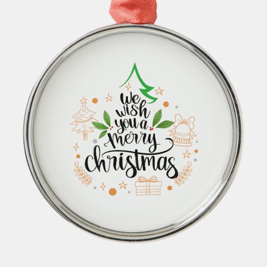 happy christmas metalen ornament (Voorkant)