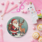 happy christmas papieren bordje (Feest)
