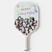 Happy Christmas Penguins Pickleball Paddle (Achterkant)