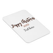 Happy Christmas perzik zwarte jaar naam details ho Magneet (Rechterzijde)