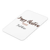 Happy Christmas perzik zwarte jaar naam details ho Magneet (Linkerzijde)