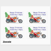 HAPPY CHRISTMAS RECHTHOEKIGE STICKER (Vel)