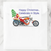 HAPPY CHRISTMAS RECHTHOEKIGE STICKER (Tas)