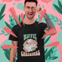 Happy Christmas Retro 60s Hippie Groovy T-shirt