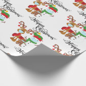 Happy Christmas Rudolph 2020 Covid Snowman Cadeaupapier (Hoek)