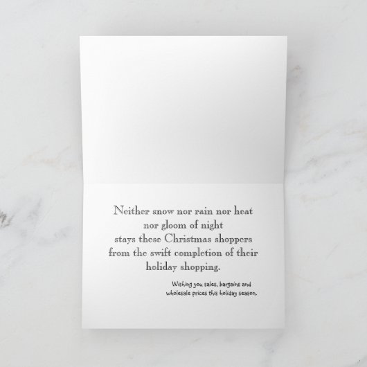 Happy Christmas Shopping! Feestdagen Kaart (Binnen)